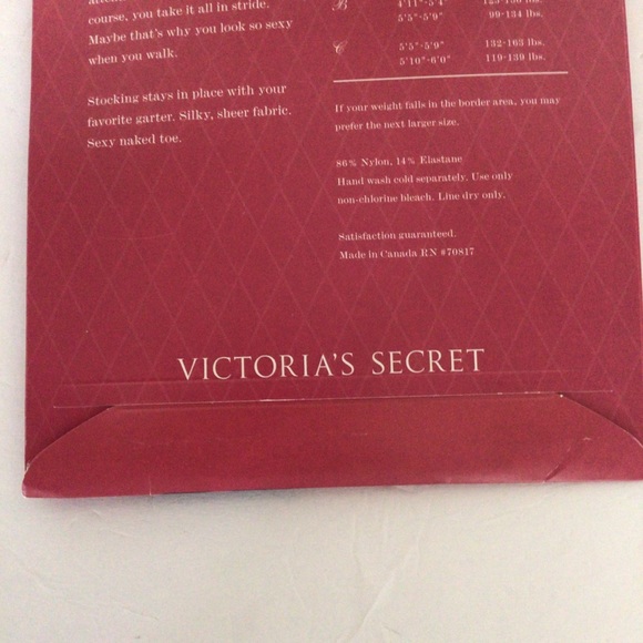 VICTORIAS SECRET SEXY LITTLE THINGS BLACK THIGH HIGH STOCKINGS NWT SMALL… - Picture 9 of 10